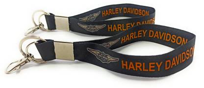 Key Era Harley Davidson Bike Fabric 2 pc Keychain Lanyard