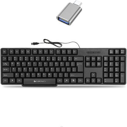 ZEBRONICS K20 Keyboard, C-OTG .(Set of 2). Combo Set