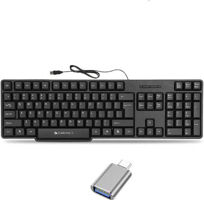 ZEBRONICS K20 Keyboard, C-OTG (Set of 2). Combo Set