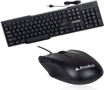 Prolite KB-207S Standard Keyboard With M-253s Optical Mouse ProDot Combo Set