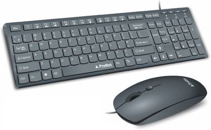 PRODOT High-Performance Wired Chicklet Keyboard Mouse Combo For Laptop, PC, Game Combo Set