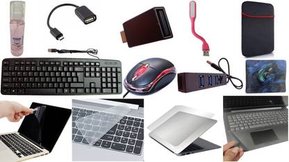 ANJO Combo (13 in 1) of Keyboard-Mouse With Laptop accessories 15.6 inch. Combo Set