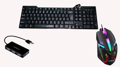 RSG 3 IN 1 COMBO PACK WITH KEYBOARD ,RGB MOUSE,USB HUB Combo Set