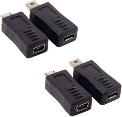 fdealz Mini USB Male to Micro USB 5pin Female & Female to Micro Male Extension Adapter Combo Set