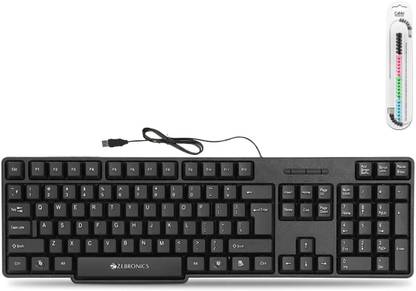 ZEBRONICS K20 Keyboard, and Cable Protector .(Set of 2). Combo Set