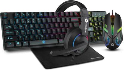 Frontech Dragon Warrior Wired Gaming - Keyboard, Mouse, Mouse Pad, Headphone (KB-0038) Combo Set