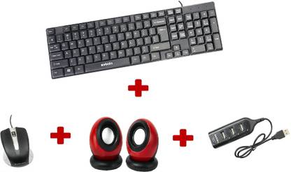 zebion K200 Keyboard + Rocky Mouse + Adore Speaker + Pronto 101 USB HUB Combo Set