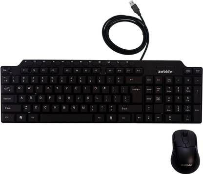 zebion Viking Wired Keyboard + Wired Optical Mouse Combo Set