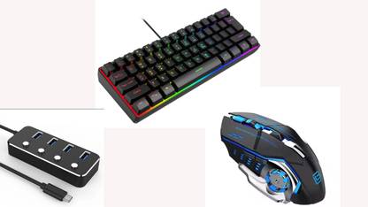 RSG 3HCR - KEYBOARD,RGB MOUSE,USB HUB 3.0, USB TYPE C OTG Combo Set