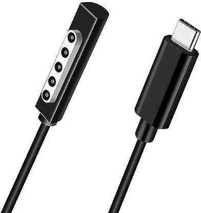 Nik's World USB Type-C to Surface 5 Pin Magnetic Fast Charging Cable for Surface Pro/Pro2/RT 45 W Adapter