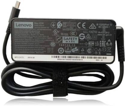 Lenovo 45W Type-C Charger for Fast & Safe Laptop Power | Includes Cord 45 W Adapter