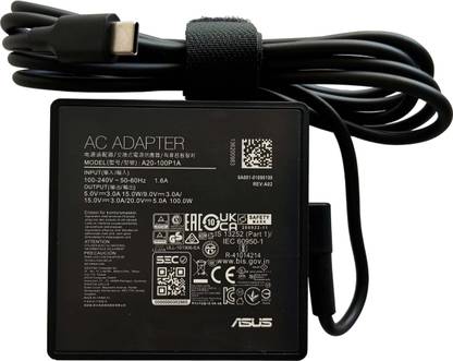 SOLUTIONS-365 COMPATIBLE 20V 5A 100W C TYPE CHARGER FOR ASUS GX502GV, Q408UG, S435EA, X435EA 100 W Adapter