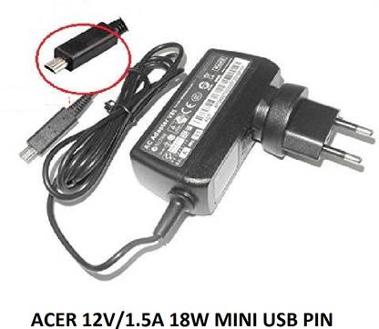 ROTECH SOLUTIONS COMPATIBLE ADAPTER FOR Acer ICONIA TAB Tablet A510 12V/1.5A MINI USB PIN 18 W Adapter
