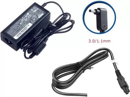 Acer 19V 2.37A Pin size 3.0mm x 1.1mm compatible45 W Adapter (Power Cord Included) 45 W Adapter