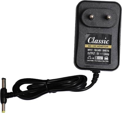 Classic 5V 1.5A DC Power Adapter,AC Input 100-240V Dc Output 5V 1.5A- 2.5mm x 5.5mm Jack 5 W Adapter