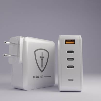 SHIELD 165W GaN PD3.1 USB C 4 Port Fast Charger for Laptops, Galaxy, iPhones 165 W Adapter