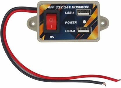 GOOD THINGS 2A Multiport Mobile 12V to 5V DC converter with 2 USB jacks for mobiles Power Supply Electronic Hobby Kit