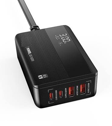Verilux 65 Watt Charger Type C, 65W USB C PD Charger With 2 PD & 2 QC3.0 Port, 4 IN 1 Laptop Charger Adapter for Macbook, Pad, Phones Macbook Charger (Cable 5ft) USB Charger