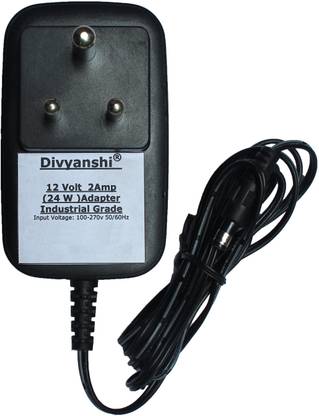 Divyanshi 12V 2A Industrial Grade DC Adapter for CCTV Camera, Setup Box, Broadband Routers 24 W Adapter