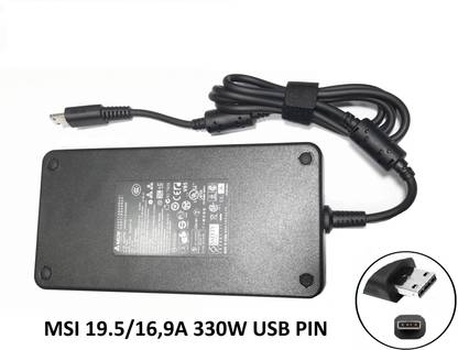 SOLUTIONS-365 COMPATIBLE MSI 330W ADAPTER FOR MSI GT77 GE76, GP66 Rectangle 3 Tip (USB PIN) 330 W Adapter