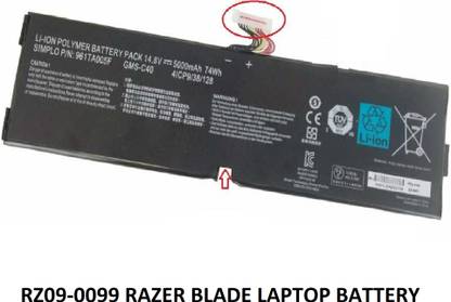 SOLUTIONS-365 COMPATIBLE RZ09-0099 BATTERY FOR Razer Blade Pro 17 2015 Series 8 Cell Laptop Battery