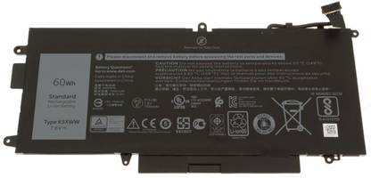 SOLUTIONS-365 DELL K5XWW 7390 60WH LAPTOP BATTERY FOR LATTITUDE 7390 6 Cell Laptop Battery