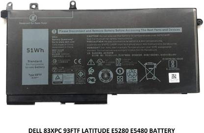 SOLUTIONS-365 COMPATIBLE 83XPC 93FTF BATTERY FOR Dell Latitude 5280, Latitude 5480, Latitude 5580, Latitude 5290, Latitude 5490, Latitude 5590 3 Cell Laptop Battery