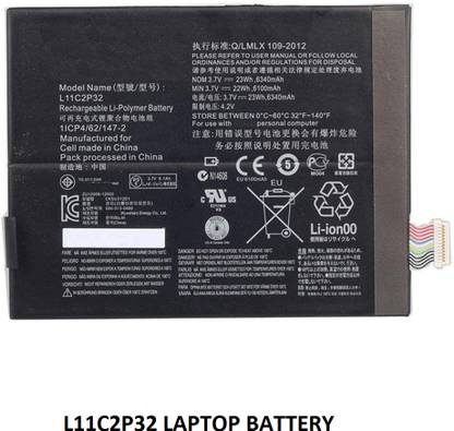 SOLUTIONS-365 COMPATIBLE L11C2P32 LAPTOP BATTERY FOR LENOVO IDEATAB S6000 S6000-F S6000-H TABLET A1000 A3000 S600H A3000-H 10.1-Inch TABLET 3 Cell Laptop Battery