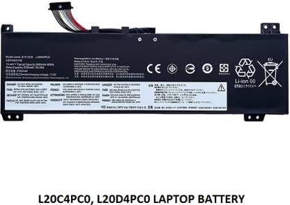 SOLUTIONS-365 COMPATIBLE L20C4PC0, L20D4PC0 15.36V 3910mAh LAPTOP BATTERY FOR LENOVO IDEAPAD GAMING 3-15Ach6 Legion 5-15Ith6 15Ach6A 15Ach6H 15Ith6H 15Ach6 SERIES 4 Cell Laptop Battery