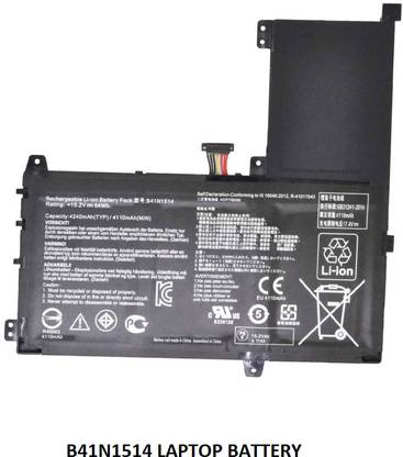 SOLUTIONS-365 COMPATIBLE B41N1514 BATTERY FOR ASUS Q503UA Q503UA-BHI5T16 Q503UA-BSI5T17 N543UA SERIES 4 Cell Laptop Battery