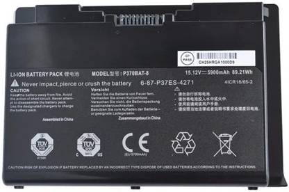 SOLUTIONS-365 COMPATIBLE P370BAT-8 BATTERY FOR CLEVO P370EM, P370EM3, SCHENKER W724, XMG P722 6 Cell Laptop Battery