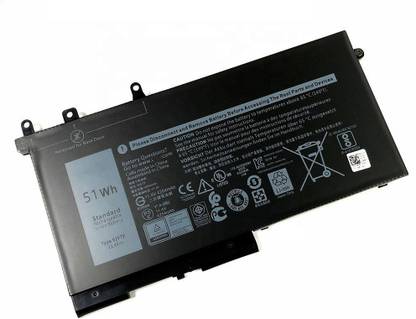 F7 93FTF Latitude 5580 5480 5280 5290 5590 5490 5491 5495 5591 D4CMT Compatible 3 Cell Laptop Battery