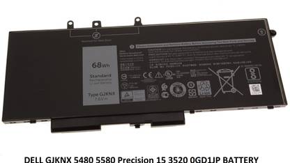 SOLUTIONS-365 COMPATIBLE GJKNX 0GD1JP BATTERY FOR , Latitude 5488, Latitude 5491, Latitude 15 5580, Precision 15 3520, Latitude 5490, Latitude E5580, Latitude E5280, Latitude E5480 4 Cell Laptop Battery