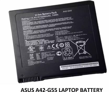 ROTECH SOLUTIONS COMPATIBLE A42-G55 BATTERY FOR Asus G55 G55V G55VM G55VW G55VM-DH71 G55VM-DS71 G55VM-RS71 Series 8 Cell Laptop Battery