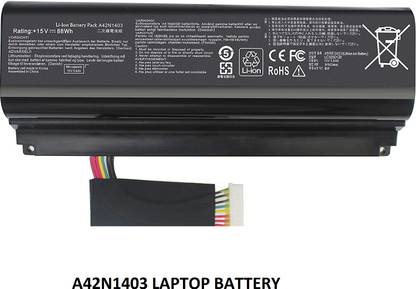 SOLUTIONS-365 COMPATIBLE A42N1403 BATTERY FOR ASUS ROG G751JY-T7016H ROG G751JM, GFX71JY4710 GFX71J SERIES 8 Cell Laptop Battery
