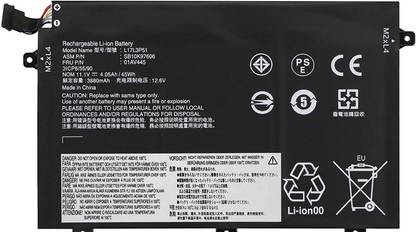 SOLUTIONS-365 01AV445 L17L3P51 Laptop Battery Compatible for Lenovo ThinkPad E480 E490 E485 E495 E580 E585 E590 E595 E14 E15 Series SB10K976666 06 SB11 0K97608 01AV444 L17C3P51 L17M3P52 Laptop Battery 4 Cell Laptop Battery