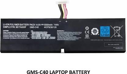 SOLUTIONS-365 COMPATIBLE GMS-C40 BATTERY FOR Razer Blade Pro 17 2013 2014 2015 RZ09-0099 RZ09-00991 RZ09-00991101 RZ09-00991102 RZ09-0117 RZ09-01171E1 RZ09-01171E5 series 6 Cell Laptop Battery
