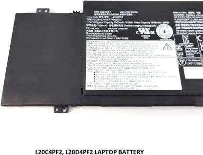 SOLUTIONS-365 COMPATIBLE L20C4PF2, L20D4PF2 7.72V 7900mAh LAPTOP BATTERY FOR LENOVO YOGA SLIM 7 CARBON 4ACN6 82L00026PH, YOGA SLIM 7 CARBON 14ACN6 82L0003FPH SERIES 6 Cell Laptop Battery