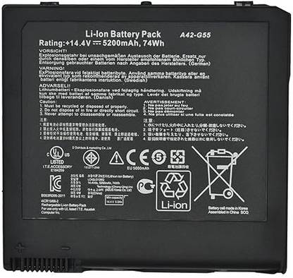 SOLUTIONS-365 COMPATIBLE A42-G55 BATTERY FOR ASUS G55 G55V G55VM G55VW G55VM-DH71 6 Cell Laptop Battery