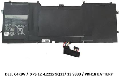 SOLUTIONS-365 COMPATIBLE XPS 12 9Q33 -L221X 13 9333 Ultrabook 13 XPS13 13-L321X BATTERY FOR Dell XPS 12 9Q33 -L221X 13 9333 Ultrabook 13 XPS13 13-L321X. 4 Cell Laptop Battery