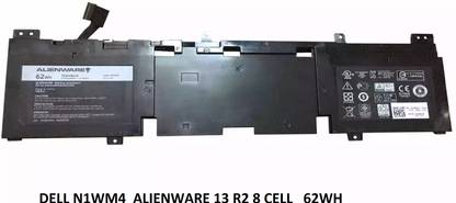 SOLUTIONS-365 COMPATIBLE N1WM4 62WH ALIENWARE 13 R2 BATTERY FOR Alienware 13, Alienware 13 R1, Alienware 13 R2, Alienware 13 Series, Alienware 13R2 P56G, Alienware ECHO 13 8 Cell Laptop Battery
