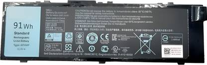 SOLUTIONS-365 Compatible MFKVP battery for dell mws7720-e31505m, Precision 17 7000 Series (7710), P7720E31535NW01, P7720E31535NW02, p7720i77820nw01, Precision 15 7000 Series (7510), MWS7720-I77820, MWS7720-E31535M 6 Cell Laptop Battery