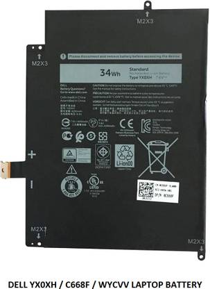 SOLUTIONS-365 COMPATIBLE YX0XH C668F WYCVV BATTERY FOR Latitude 12 7000 7285 Latitude 7285 3 Cell Laptop Battery