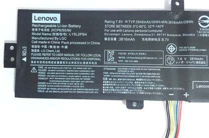 Lenovo L15L2PB4 Laptop Battery for Ideapad 510-15IKB 510-15ISK 310-15ISK Series L15L2PB4 L15C2PB4 L15M2PB4 Laptop Battery 4 Cell Laptop Battery