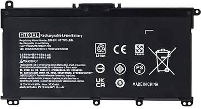 वेफली HT03XL L11119-855 Laptop Battery Compatible for HP 14-DQ0008CA 14-FQ0028CA 14-FQ0032MS 14-FQ0037NR 14-FQ1021NR 14-FQ0013DX 14-FQ0075NR; 14M-DH0XXX 14M-DH0001DX 14M-DH1003DX 14Q-CS0006TU 14Q-CS0001TX 14S-CF3074TU 14S-CF0043TX 14S-DK0002AU 14S-DQ2675TU 14S-DQ2535TU 15-CS0XXX 15-CS1XXX 15T-CS200 15T-CS300 15-CS2010NR 15-CS025CL 15-CS1065CL 15-CS2073CL 15-CS2079NR 15-CS1063CL 15-CS0072WM 15-CS0051WM 15-CS0037TX 15-CS0038TX; 15-CU0XXX 15-CU1XXX 15-CU0071NR 15-CU0058NR 15-CU0013TX 15-CW0XXX 15-CW1XXX 15-CW1063WM 15-CW1064WM 15-CW1068WM 15-CW0002LA 15-CW1001LA 15-CW1085NR 15-CW1076NR 15-CW1005LA 15-CW0005LA 15-CW1002LA 15-CW1004LA 15-CW1014NW 15-CW0994NA; 15-DW0XXX 15-DW1XXX 15-DW0081WM 15-DW0037WM 15-DW0046NR 15-DW0083WM 15-DW1083WM 15-DW2025CL 15-DW2065ST 15-DW1081WM 15-DW0021CL 15-DW2025CL 15-DW2025OD 15-DW20250D 15-DW2638CL 15-DW3013DX 15-DW3015CL 15-DW2057CL 15-DA0XXX 15-DA1XXX 15-DA0014DX 15-DA0008CA HP 15-DA0093CA 15-DA012DX 15-DA0007NE 15-DA0066CL 3 सेल लैपटॉप बैटरी