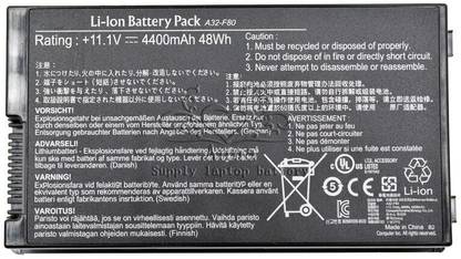 HB PLUS Laptop Battery A32-F80 for Asus F50 F50Q F50Z F80S N60 X60 X61 X61S X61Z X61SL 6 Cell Laptop Battery
