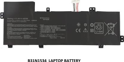 ROTECH SOLUTIONS COMPATIBLE B31N1534 BATTERY FOR ASUS UX510UW-1A UX510UW-RB71 UX510UW-CN044T Series 6 Cell Laptop Battery