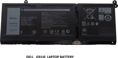 ROTECH SOLUTIONS COMPATIBLE G91J0 BATTERY FOR DELL Latitude 3320 3420 3520 4 Cell Laptop Battery