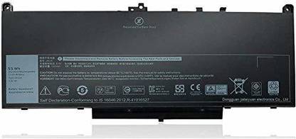 TechSonic J60J5 Dell Latitude E7270 E7470 Series R1V85 451-BBSX 451-BBSY 451-BBSU MC34Y 6 Cell Laptop Battery