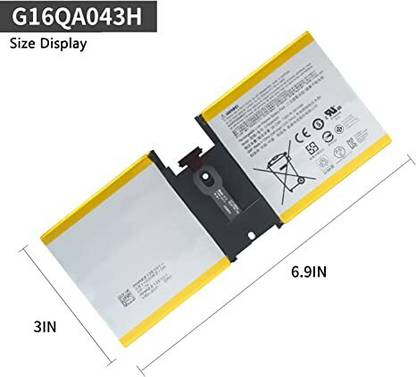 HYBRID STORE G16QA043H Microsoft Surface GO 1824 Surface Go 4415Y Surface Go 10 4 Cell Laptop Battery